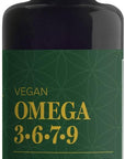 Global Healing Organic Omega 3 6 9 and 7 (Seaberry CO2 Extract) - Fish-Free, Non-GMO Omega 3 Supplement for Women & Men, Contains Perilla Seed & Flaxseed Oil - Omega 3 Fish Oil Alternative - 2 Fl Oz