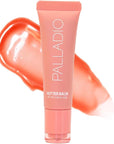 Palladio Butter Balm - Hydrating Lip Balm with Sheer Tint, Aloe, Peptides, Shea Butter, and Vegan Formulation for Instant Moisture, Shine, and Soothing Lip Care, Peaches & Cream