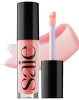 Saie Glossybounce - Hydrating Lip Gloss and Tinted Lip Oil Hybrid with Hyaluronic Acid & Jojoba Oil for Non-Sticky, Ultra-Shiny, Plump & Soft Lips - Everyday Makeup Essential - Kiss (.17 oz)