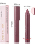 BINGBRUSH Lip Crayon Matte Longwear Lipstick Pack Set,Moisture Smooth Color Stick Ultimate Lip Crayon for Makeup Collection - Waterproof Velvet Lipgloss (2pcs 04#&07#, 2 Count (Pack of 1))