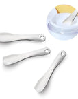 Sibba 3 PCS Facial Spatula Massage Eye Roller Dark Circles Skincare Tool Face Cream Lotion Makeup Stainless Steel Applicator Wand Neck Lines Beauty Instrument Stick Spoon Device(Silver)