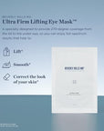 Ultra Firm Lifting Eye Mask- Visibly Lift, Tighten, Contour Eye Area for Wrinkles, Dark Circles- Skin Smoothing & Brightening- Visibly Reduce Signs of Aging w/Rhodiola Rosea Extract