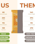 Organic Functional Mushroom Protein Bars | Full Dose (1500mg) Lions Mane, Chaga, Reishi & Cordyceps Bars | Vegan Protein Bars, Adaptogens, Superfoods Protein Bars | Banana Chocolate Chip Flavor