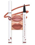 evpct Longwear Liquid Lip Liner Stain Marker Pen Long Lasting Waterproof, Nude Brown Mocha Matte Semi Permanent 24 Hour Lip Liner and Lipstick Combo, Color Stay Lipliner All Day, Lips Stain peel off