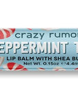 Crazy Rumors Peppermint Twist Lip Balm. Plant-Based,