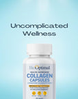 BioOptimal Collagen Peptides Capsules - Grass-Fed, Pasture-Raised Hydrolyzed Protein Supplement for Skin, Hair, & Nails - Non-GMO, Zero Sugar Daily Pills for Men & Women (180 Capsules)