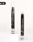 Kaely 2Pcs Cream Eyeshadow Stick Set for Eyes,Pearl White & Mocha Beige Shimmer Pen,Eye Brightener Halloween Makeup,sombras para ojos,Smooth Eye Shadow Highlighter Crayon Pencil Waterproof,01+14