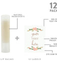 Andaz Press Personalized Lip Balm Party Florals,