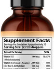 ANUMED - Lipotropic Complex Liquid Drops with Vitamin B12, B6, Folic Acid, Choline, Inositol for Liver Health, Natural Cleanser, Detox + Boosts Natural Energy Levels. Vegan, Non-GMO, Gluten-Free (2oz)