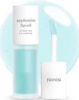 NOONI Korean Hydrating Lip Oil - Applemint | Long-Lasting, Moisturizing, Plumping, Revitalizing for Dry Lips, Waterproof, No Peel Off, Hydrating, Nourishing Crystal Clear, 0.12 FL Oz
