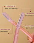 Facial Razor for Women | Painless & Precision Face Hair Removal | for Peach Fuzz, Eyebrow, Chin & Upper Lip | Gentle Exfoliation & Smoother Skin | 3 Count (Pack of 2)