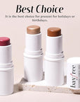 KIMUSE Multi Stick Trio Face Makeup, Cream Blush Stick for Cheeks & Lips, Contour Stick & Highlighter Makeup Sticks for All Skin