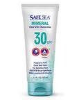 Safe Sea Zinc Oxide Sunscreen SPF30 | Clear Mineral Face And Body Sunscreen Without White Cast | Anti-Jellyfish Sting Protective Lotion | 3.4Oz (100ml) (1 Pack)