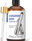 HIQILI Cinnamon Essential Oil for Spary, Diffuser, Garden and Kitchen - 100% Pure Natural - Indoor and Outdoor, 1.01 Fl Oz