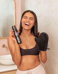 b.tan Dark Self Tanner Kit | Get The Darkest Tan Possible Bundle - Best Dark Self Tanning Mousse w Mitt Applicator, 1 Hour Sunless Tanner, Fast Bronzing Glow, No Fake Tan Smell, Vegan, 6.7 Fl Oz