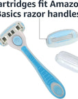 Amazon Basics 5-Blade Razor for Women, Handle, 2 Cartridges & Shower Hanger (Cartridges fit Amazon Basics Razor Handles only) (Previously Solimo)