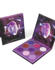docolor Eyeshadow Palette 9 Colors Gemstone Shadow Palette Highly Pigmented Mattes Shimmers Smokey Glitter Cream Colorful Powder Blendable Long Lasting Waterproof Makeup Palette-Purple