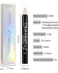 evpct Sand Shimmer Cream Eye Shadow Brightener Sticks Set for Eyes, Sand Matte Pencil Eye shadow Applicator Stick Pen Palette Makeup Waterproof sombras en crema para ojos 25#