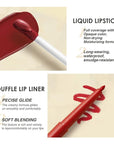 BestLand 6Pcs Matte Liquid Lipstick + Lip Liner Pens Set, One Step Lips Makeup Kits Pigment Velvety Nude Lip Stain Waterproof Long Wear Lip Gloss Make up Gift Set (Pure Romance Bundle)