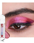 AMY'S DIARY Duochrome MultiChrome Chameleon Liquid Metallic Eyeshadow, High-Impact Multi-Dimensional Finish,Pink Red Silky Smooth and High Pigment Holographic Glitter Eyeshadow Makeup (04#)