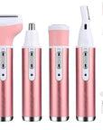 Electric Razor for Women Facial Hair Removal and 4 in 1, Bikini Trimmer Pubic Underarms Painless Nose Eyebrow Body Leg Hair Removal Rechargeable Hair Clippers Grooming Set