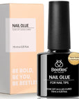 beetles Gel Polish 9 in 1 Gel Nail Glue for Clear Acrylic Nails Tips, Long Lasting Super Strong Brush Nail Glue for Fake Nails, Base Blooming Nail Gel, New Safe Formula, U V Light Cure