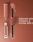 NYX Professional Makeup Shine Loud, Long-Lasting Liquid Lipstick with Clear Lip Gloss - Goal Crusher (Mid-Tone Beige)