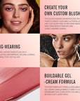 KIMUSE Soft Cream Blush Makeup, Liquid Blush for Dewy Finish