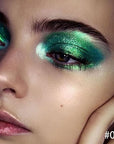 Duochrome MultiChrome Chameleon Liquid Metallic Eyeshadow 2 Pcs Set, Green Purple Blue High-Impact Multi-Dimensional Finish, Silky Smooth and High Pigment Holographic Glitter Eyeshadow Makeup (Set02)