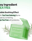 MEDIHEAL Teatree Trouble Facial Toner Pads with Tea Tree & Lactobacillus - Calming & Soothing for Sensitive & Acne Prone Skin - Vegan Face Gauze, 100 Pads