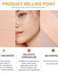 Kaely 2Pcs Pot Concealer Full Coverage Set,under Eye Correcting Concealer,02+02
