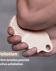 Silicone Body Scrubber Silver-Infused Dual-Sided 3-in-1 for Shower, Body Cleaning+Massage+Exfoliator Body Brush Buffer for Men and Women, Silicone Loofah, Non-Slip Handle (Sand Pink)