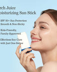 ROUND LAB Birch Juice Moisturizing Sun Stick SPF 50 | Korean Sunscreen Stick for face and body, No White Cast, Outdoor & Travel-Friendly 0.67oz