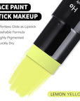 Go Ho Lemon Face Paint Stick - Water Based Washable Pastel Yellow Body Paint for Halloween Cosplay SFX Makeup