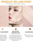 Kaely Pot Concealer Set,under Eye for Conceals Dark IVORY WHITE