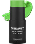 CCbeauty Light Green Face Paint Stick, Face Painting Kit, Lime Green Cream SFX Makeup Foundation, Professional Body Paint for St. Patrick's Day, Halloween Costume Party, Gamora, Shrek, Grinch Makeup
