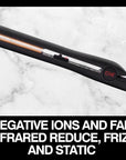 CHI Tourmaline Ceramic Series Flat Iron, Hair Straightener For Silky, Smooth Hair, 392°F Maximum Temperature, 1" Iron