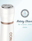 Conair All-In-1 Facial Hair Removal for Women, Cordless Electric Trimmer, Perfect for Face, Ear/Nose, Eyebrows, and Bikini Lines