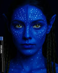 BOBISUKA Blue Body Face Paint Stick, Royal Blue Eye Black for Baseball Football Softball Sports, Blendable Body Painting Halloween Makeup Ideal for Avatar Galaxy Looks