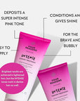 Four Reasons Color Mask INTENSE - Pink – (27 Colors) Intensive Toning Treatment - Color Depositing Conditioner – Semi Permanent Hair Dye for Lightened and Colored Hair– 100% Vegan, 6.76 fl oz