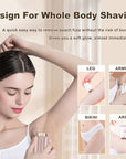 Facial Hair Removal for Women, Portable Painless Electric Shaver Device with Built-in LED, Wet/Dry Electric Razor Hair Remover Epilators for Face, Chin, Upper Lip and Arms (Rose Gold-2025)