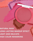Rose Bean Paste Matte Single Pressed Cheeks Face Blushes Makeup Palette, Rose Bean Monochrome Cream Blushes Palette Makeup for Older Women, Natural Pigmented Paleta de rubores monocromática 04