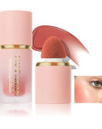 AKARY Mousse Liquid Blush, Soft Cream Makeup Blush, Cheek Tint(02#Rose)