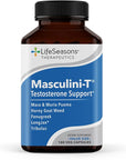 LifeSeasons Masculini-T - Testosterone Support Supplement - Enhances Mental & Physical Aspects of Sexual and Athletic Performance - Supports Normal Erectile Function - Improve Libido - 180 Capsules