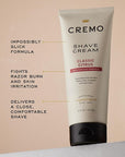 Cremo Original Shave Gift Set for Men, includes Impossibly-Slick 6 oz Shaving Cream, Chrome Barber Grade Razors for Men and four Razor Blades Refills