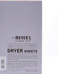 MRS. MEYER'S CLEAN DAY Dryer Sheets, Lavender, 80 ct (Pack of 12)