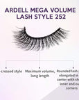 Ardell Mega Volume Lash 252 Multi-Layered False Lashes with Curl Technology, 4 pairs