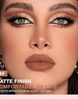 Silky Smooth Retractable Matte Lip Liner Pencil, Light Orange Lip Liner Long-Lasting Creamy Formula for Shaping & Sculpting Lips, Matte Velvet Pigmented Lip Liner Crayon Lipstick 04#