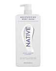 Native Moisturizing Body Wash Contains Naturally Derived Ingredients | For Women & Men, Sulfate, Paraben, & Dye Free Leaving Skin Soft and Hydrated | Night Jasmine & Walnut 18 oz