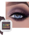 Buildable Matte Eyeshadow Makeup Palette Single - Smokey Plum Shades | Creamy Pressed Powder for Easy Blending | Mini Travel Palette for Women | Everyday Natural Eye Makeup